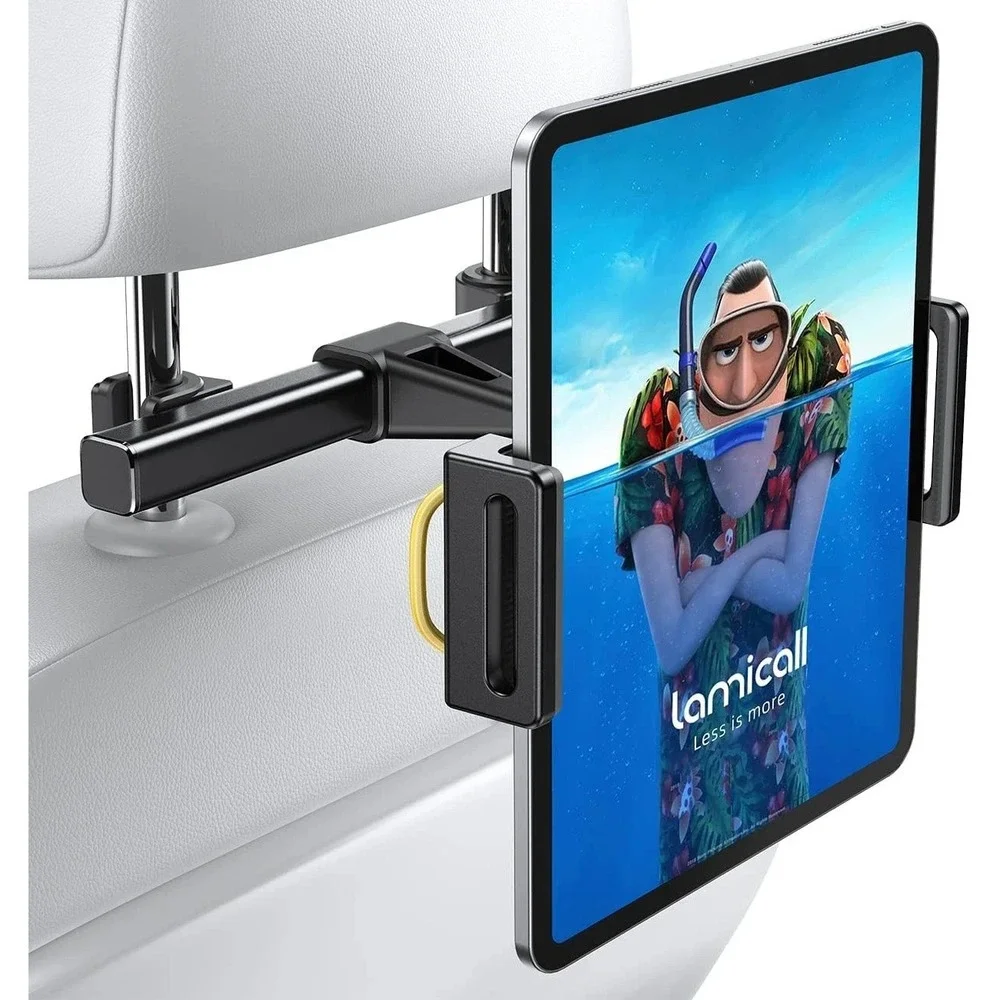 Lamicall Car Tablet Headrest Holder for Back‎ Seat - Adjustable - Black - Travel